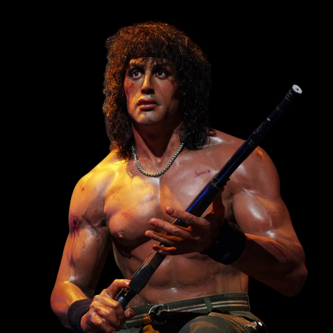 RAMBO (Sylvester Stallone) Biometric Life-Size-Figur 200 cm